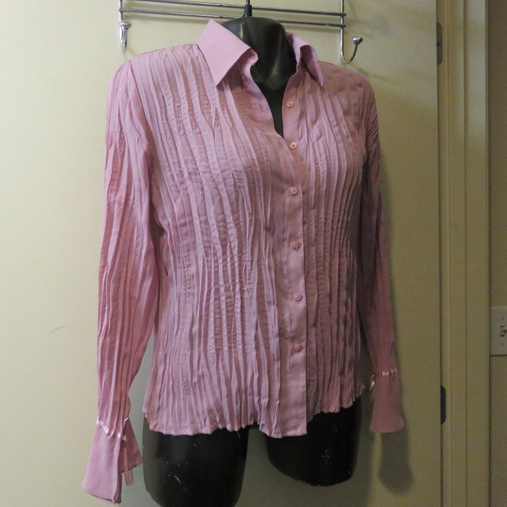 APOSTROPHE BRAND BLOUSE ** Krinkle polyester * Med